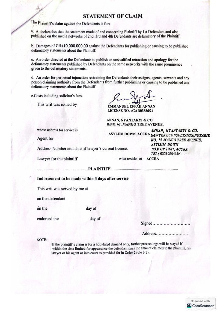 Former GFA President Kwesi Nyantakyi files defamation lawsuit against