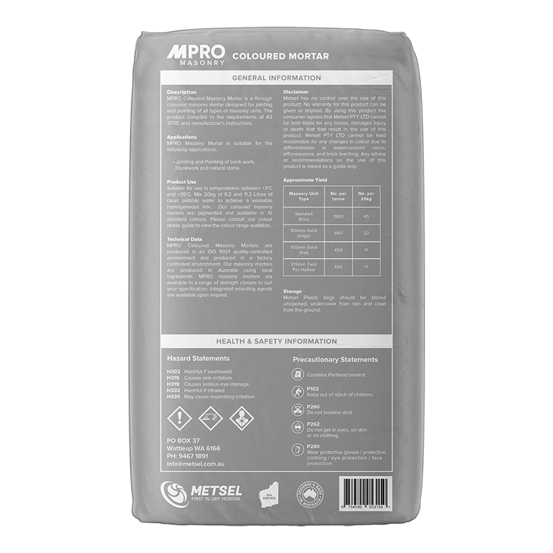 Coloured mortar Metsel