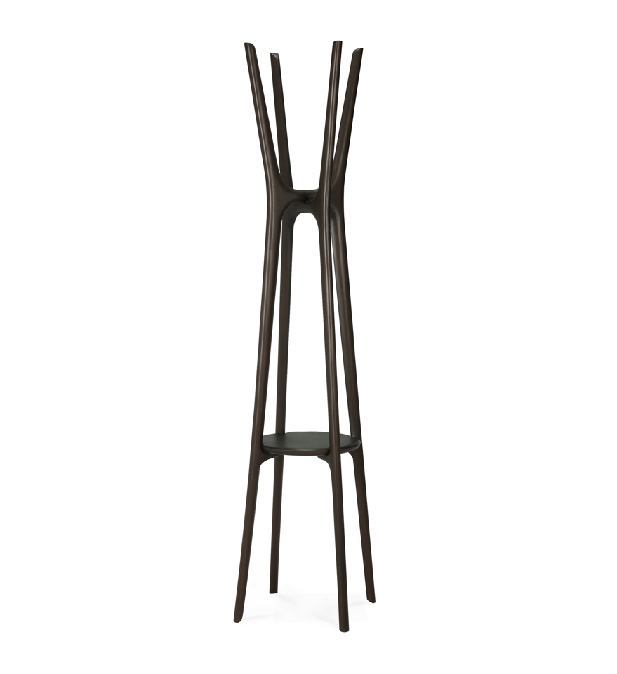 Mahogany Pi Dark Brown Coat Stand Ethnicraft Meubelen Jonckheere