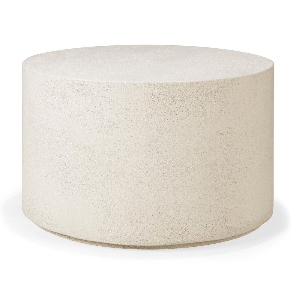 Microcement Elements Off White Round Coffee Table Ethnicraft Meubelen Jonckheere