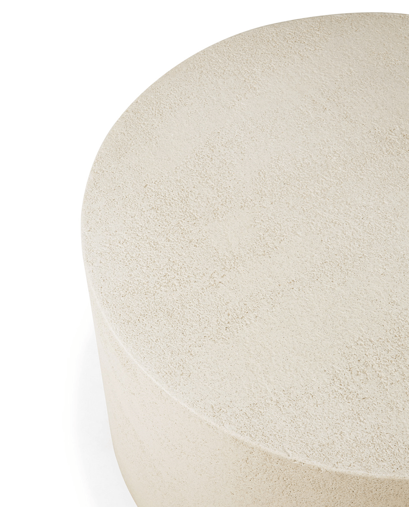 Microcement Elements Off White Round Coffee Table Ethnicraft Meubelen Jonckheere