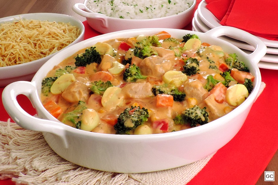 Estrogonofe de Frango com Legumes Meu Caderno de Receitas