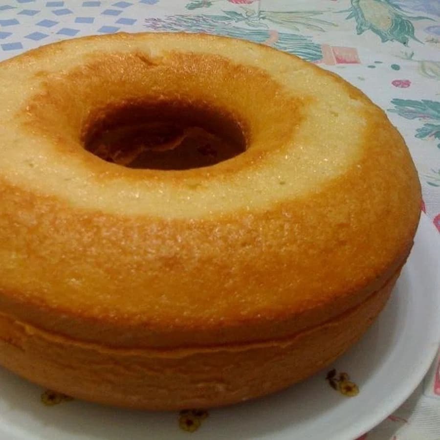 Bolo de Baunilha fofinho Meu Mundo das Receitas