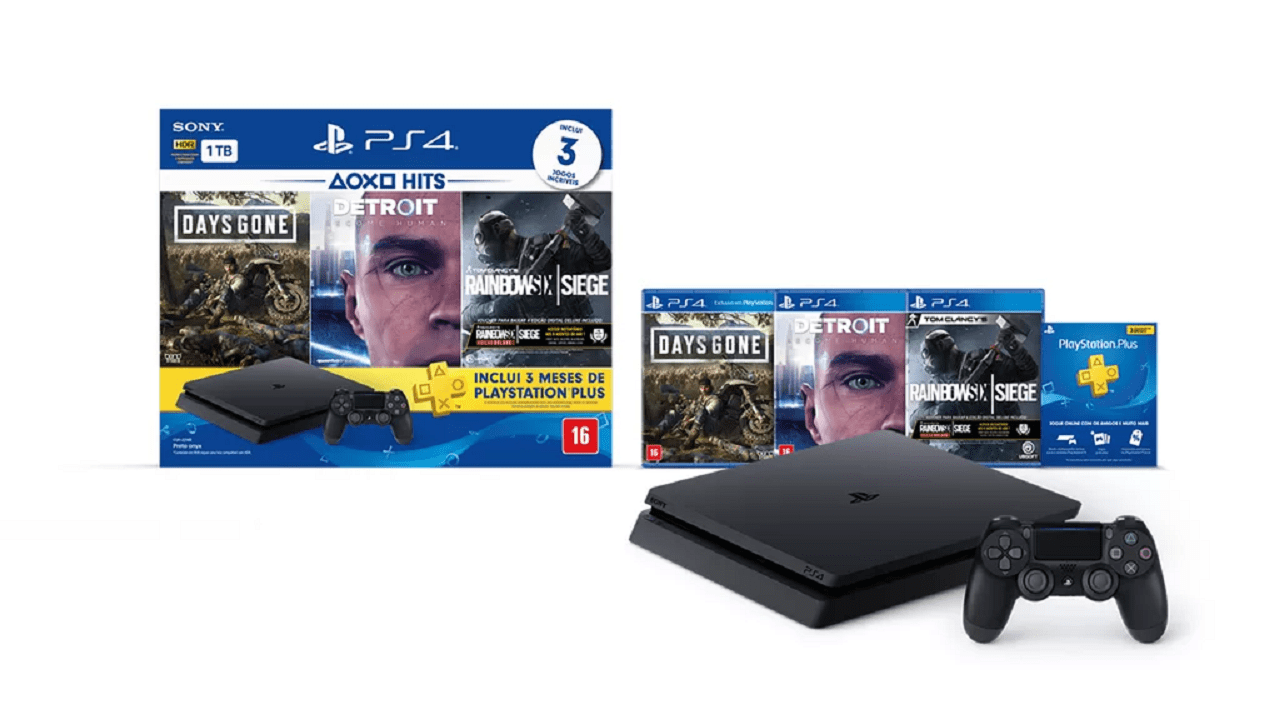 Brasil vai receber novo bundle do PS4 SLIM com três jogos; saiba mais