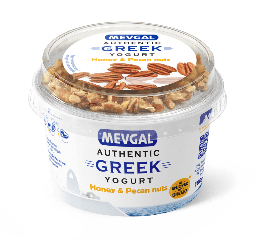 Auténtico yogur griego con miel y nueces pecanas MEVGAL
