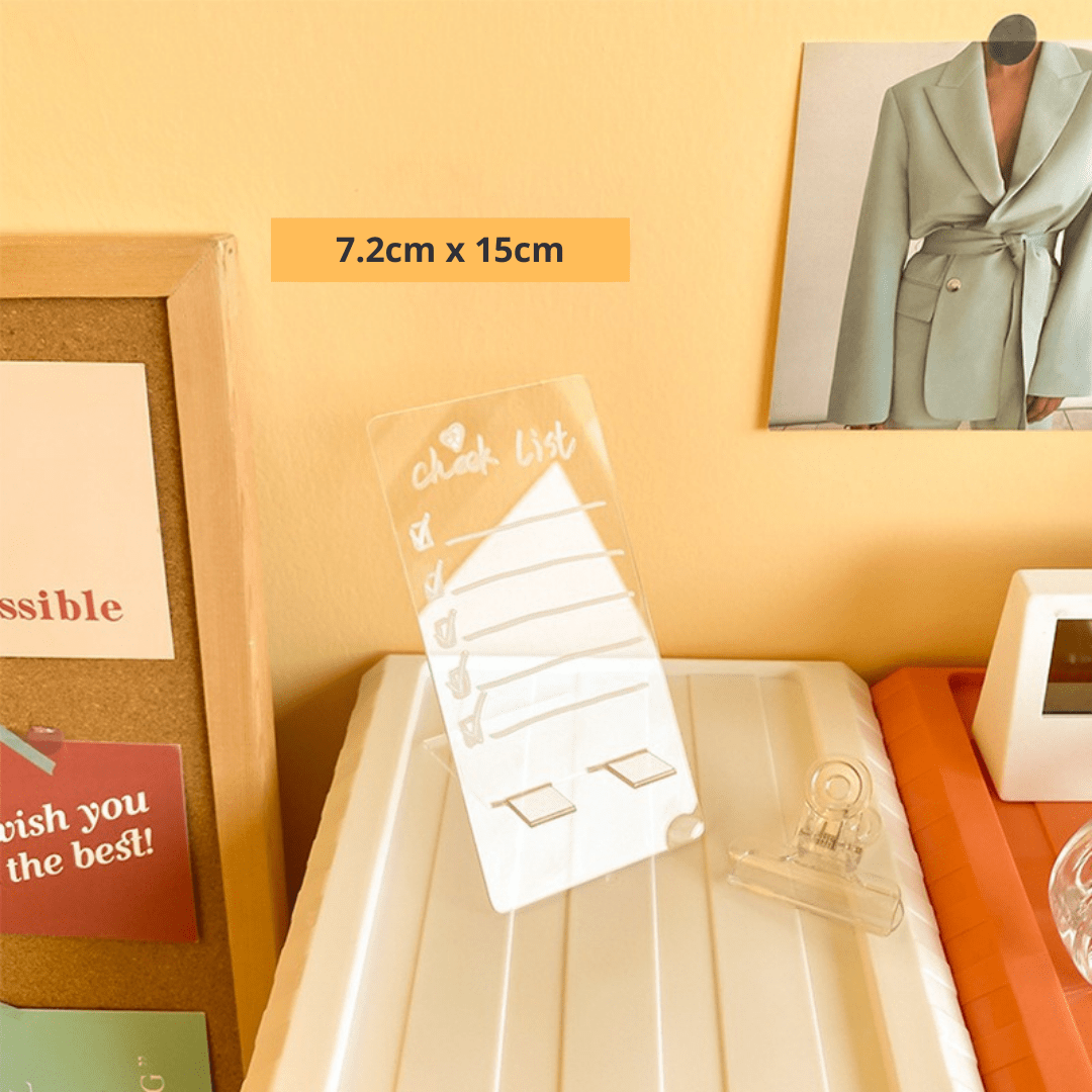 Acrylic Memo Board & Marker Mewbie Home