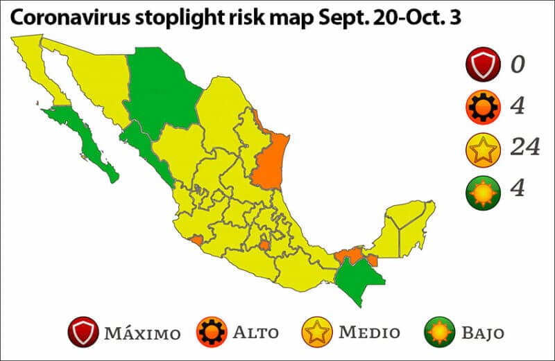 Coronavirus stoplight map takes on softer hues as the latest wave