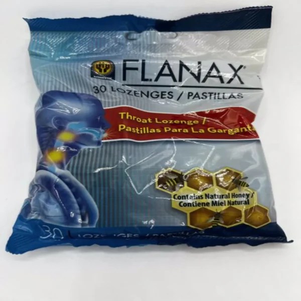 Flanax Throat Lozenges Drops 30 ct Case 12 Units