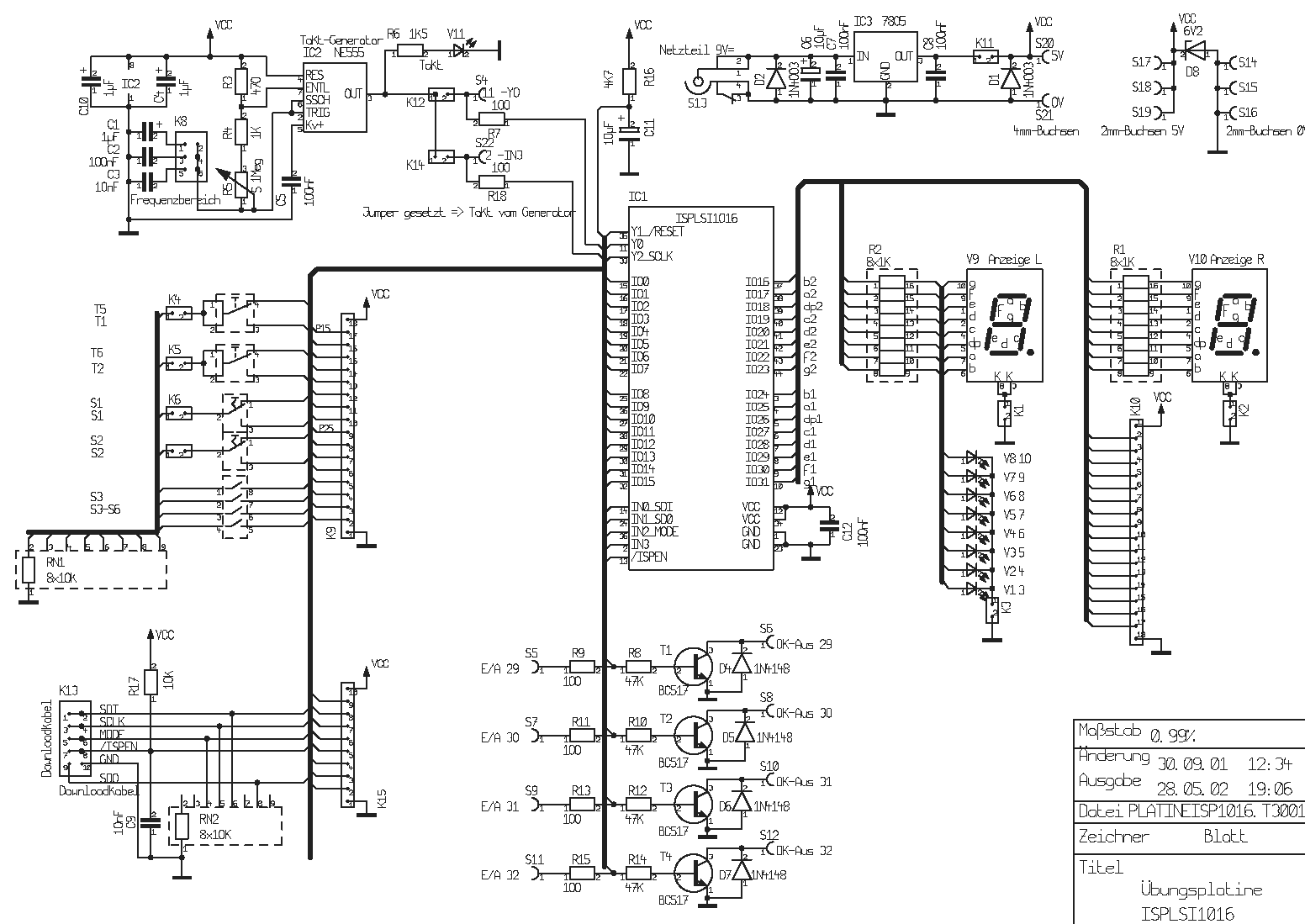 MezData ispLSI Corner Die Platine