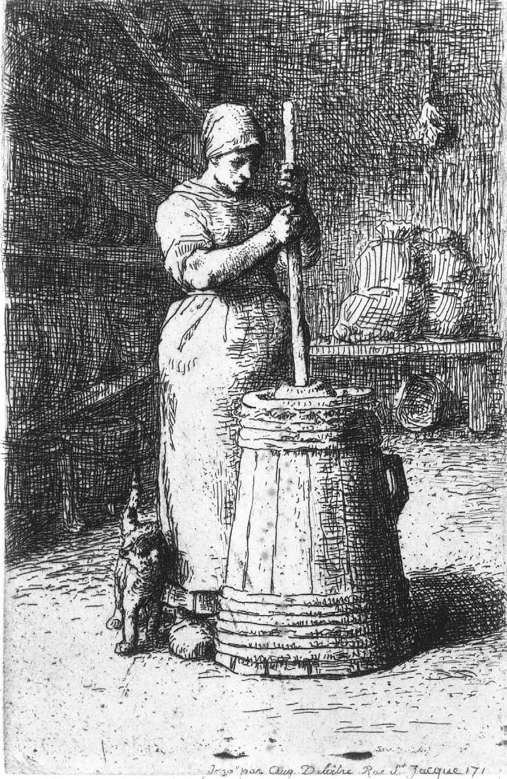 Woman Churning Butter Museum of Fine Arts, Boston