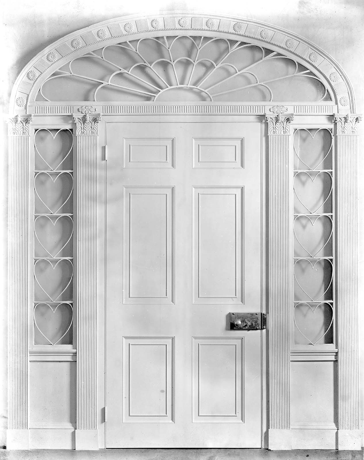 Interior door frame from entrance to Oak Hill Museum of Fine Arts, Boston