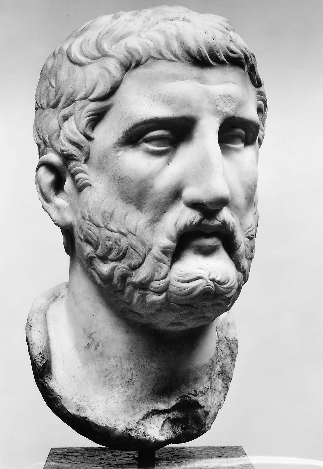 Portrait of a philosopher, probably Democritus or perhaps Hermarchus