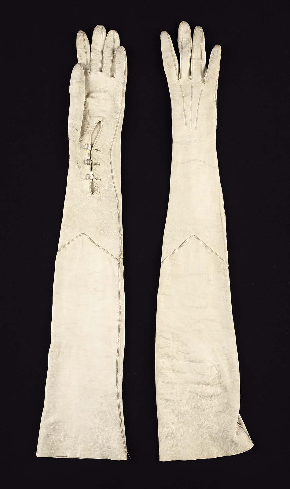 Pair of women's full length gloves Museum of Fine Arts, Boston