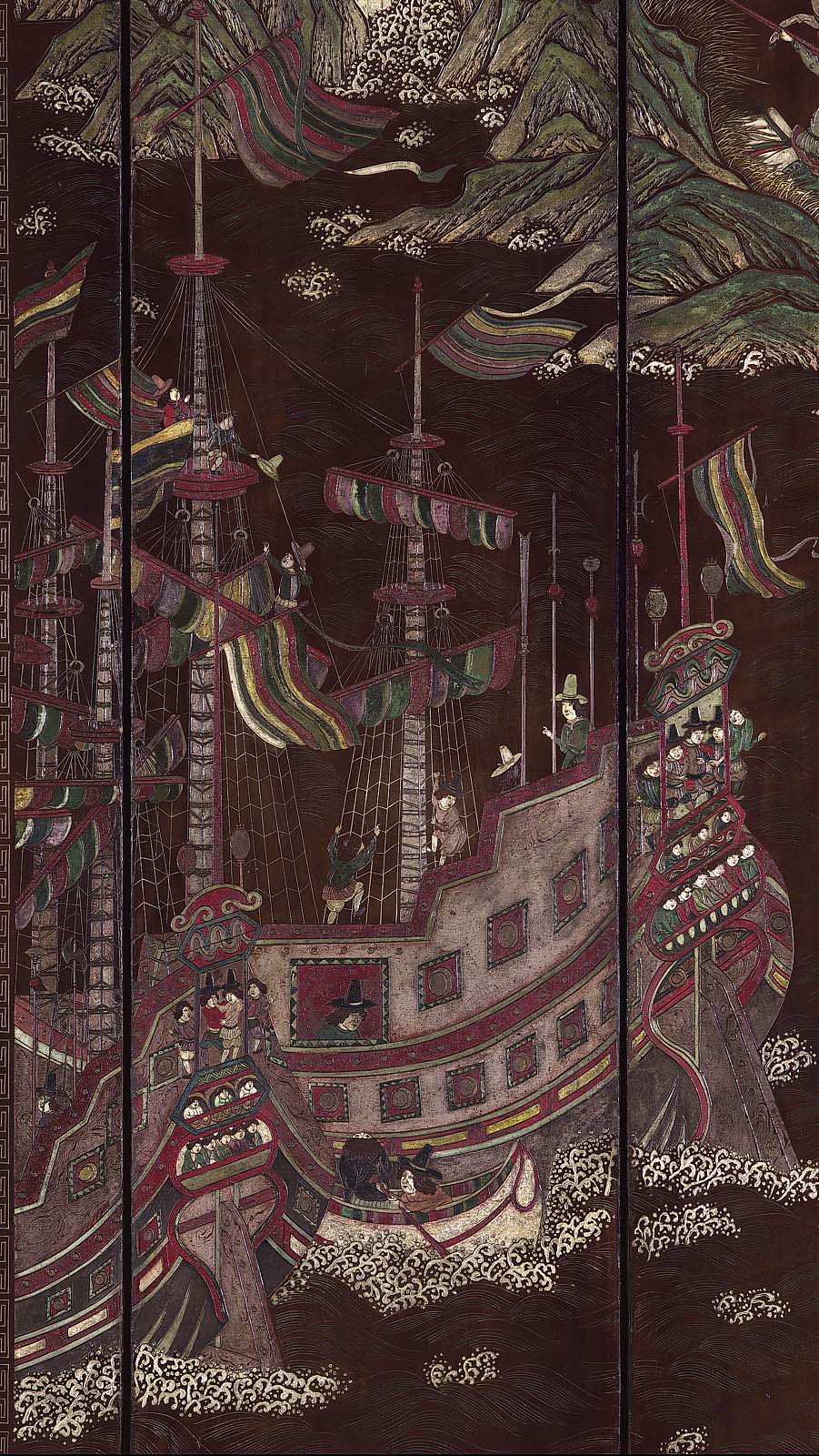 Twelve panel Coromandel lacquer screen Museum of Fine Arts, Boston