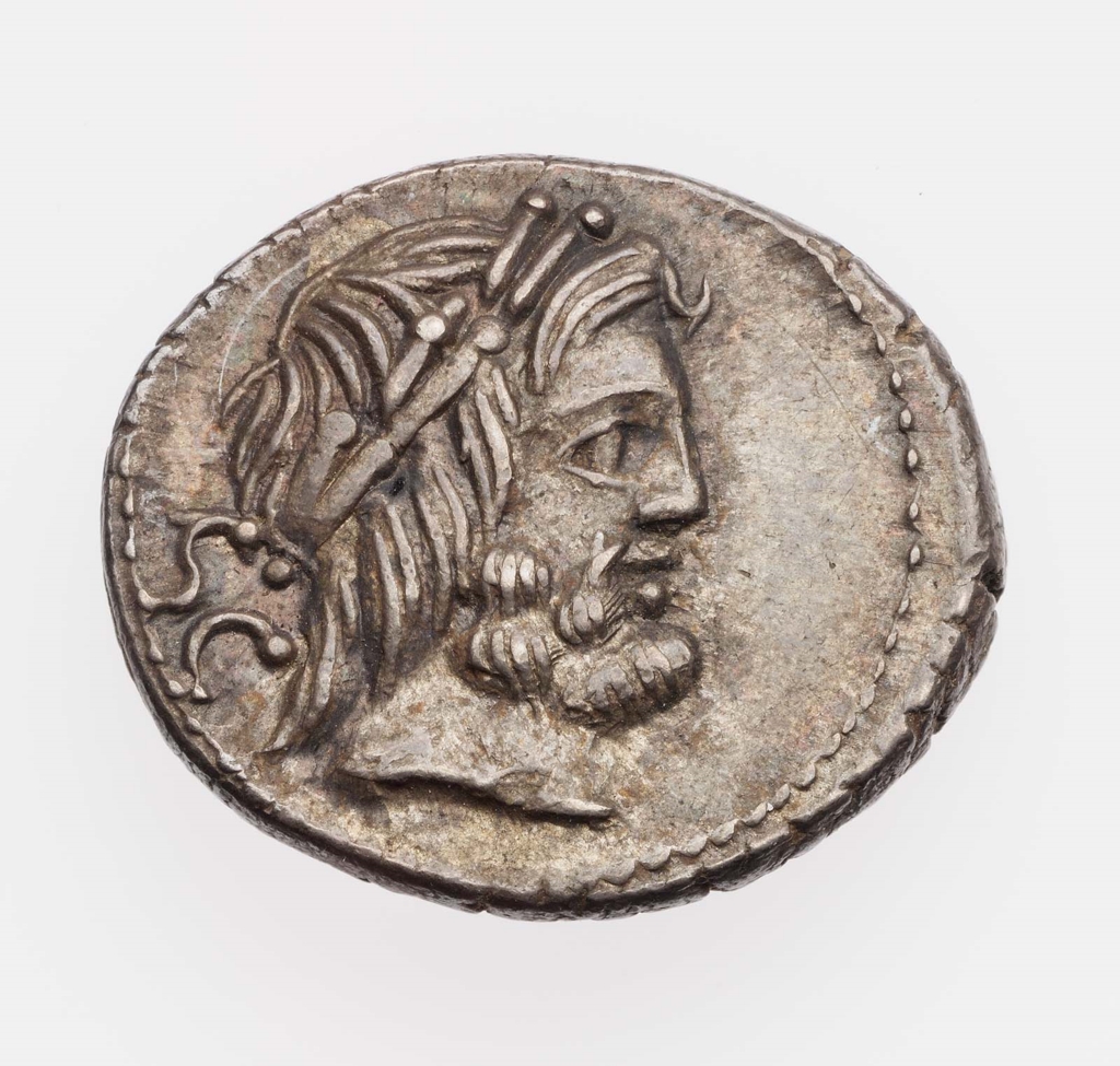 Denarius with head of Jupiter, struck under L. Procilius Museum of