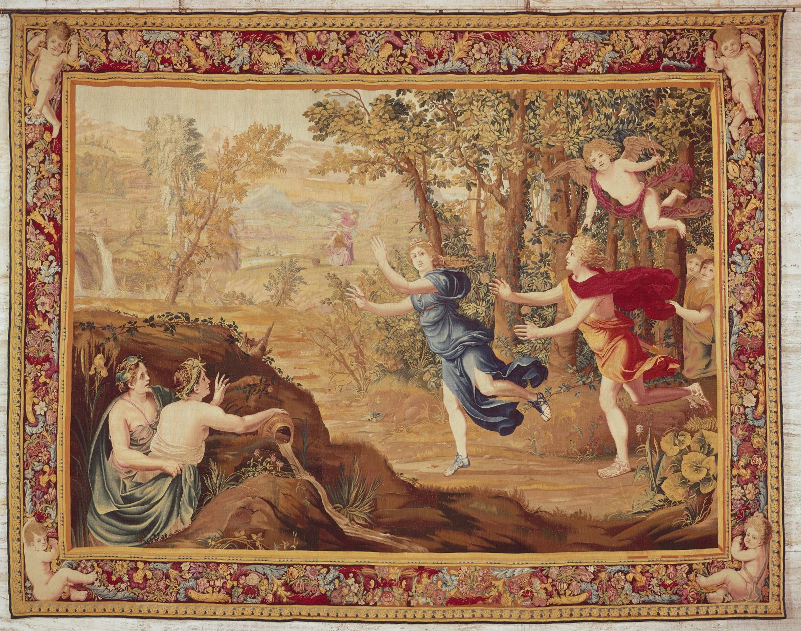 Tapestry Apollo Pursuing Daphne (from the series, The Story of Daphne