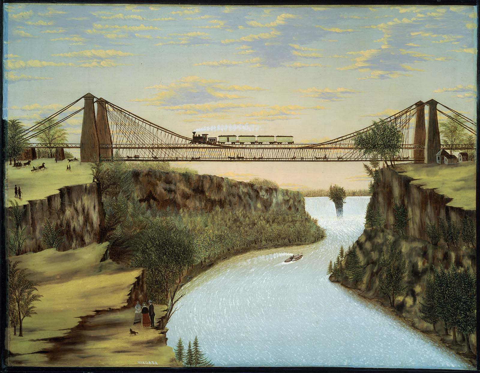 The Railroad Suspension Bridge near Niagara Falls Museum of Fine Arts