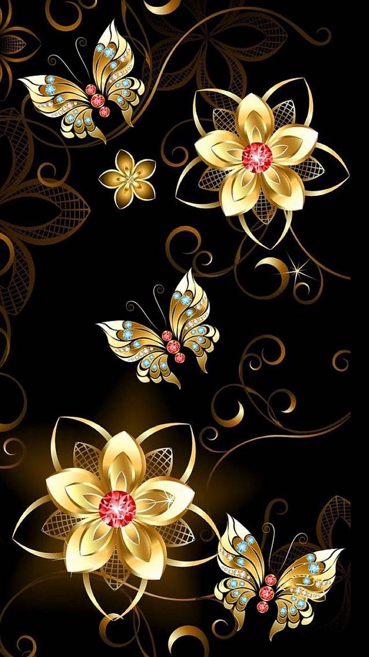 Golden Flower Wallpaper
