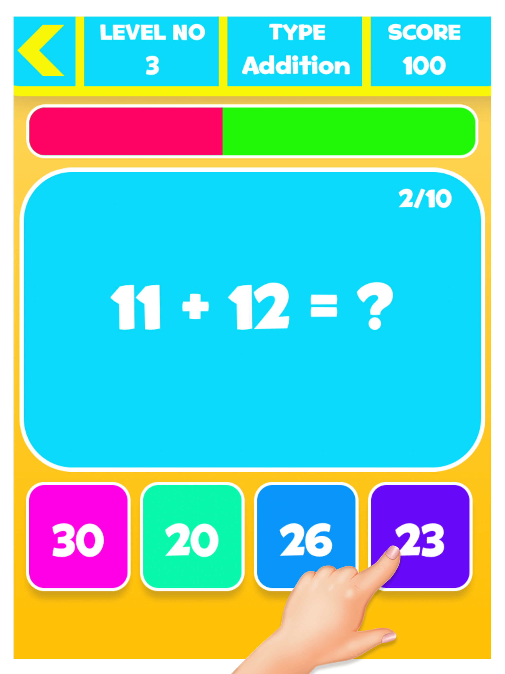 Preschool Maths Game Speed Maths Test mFinity InfoTech Mobile