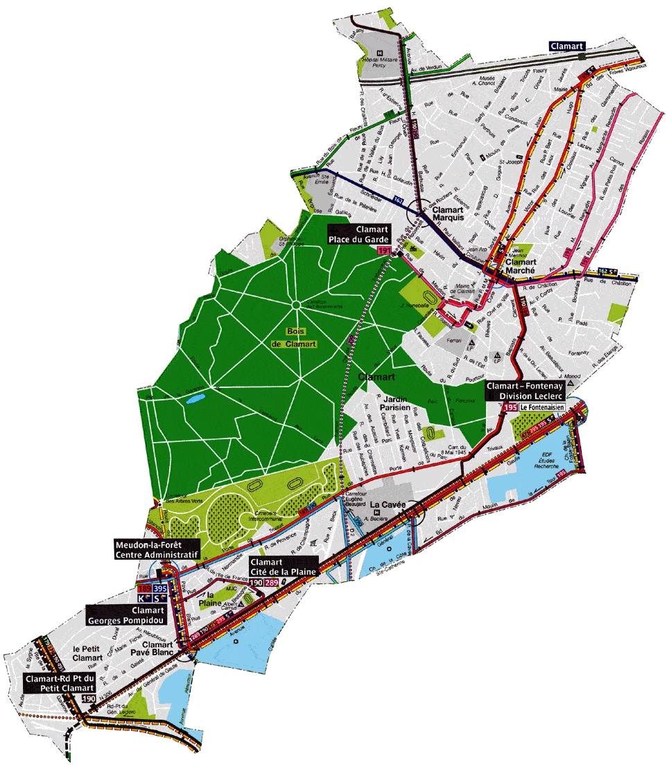 Les Défis De Clamart Plan de Clamart Voyages Cartes