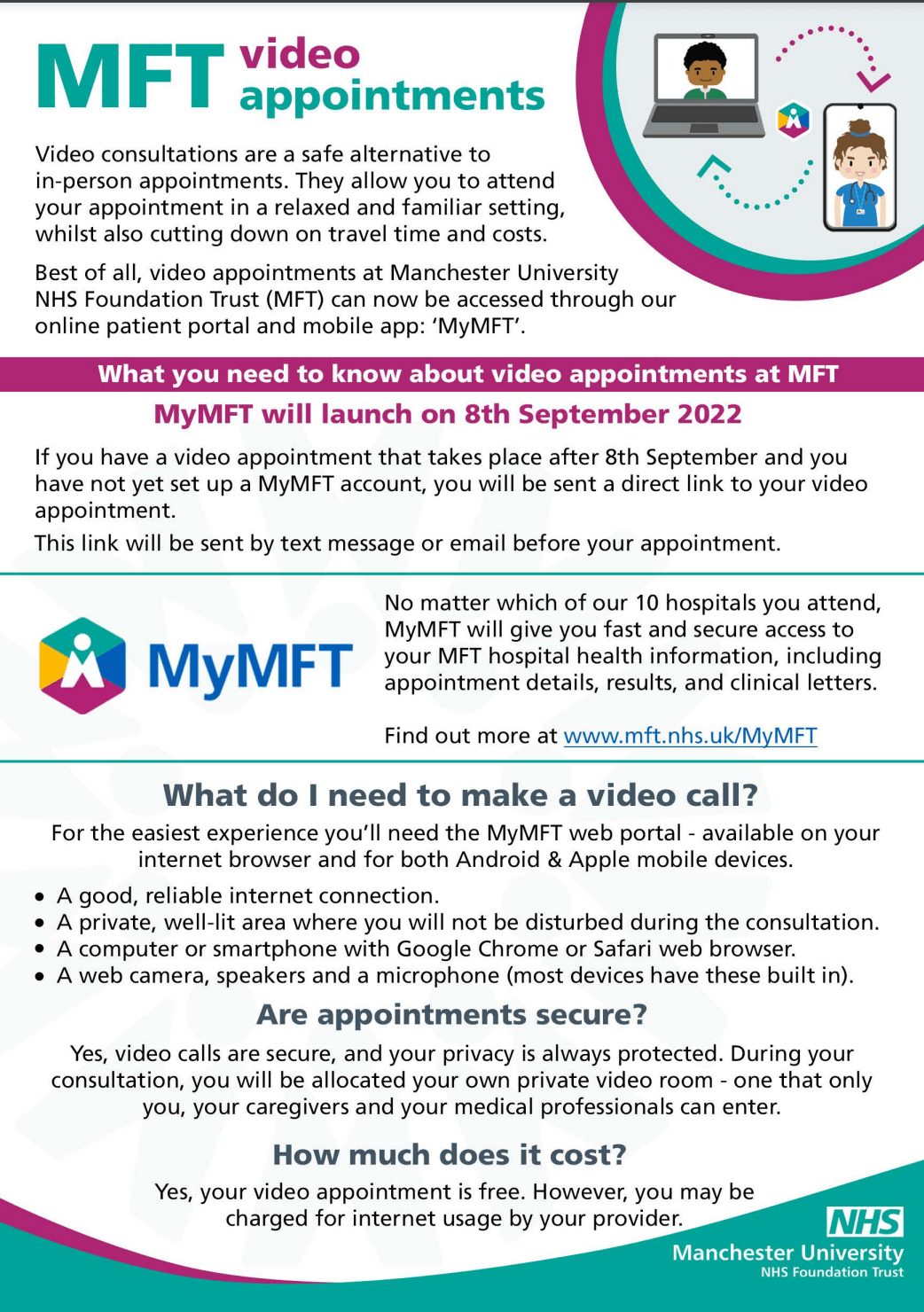 Virtual Video Appointments Manchester University NHS Foundation Trust