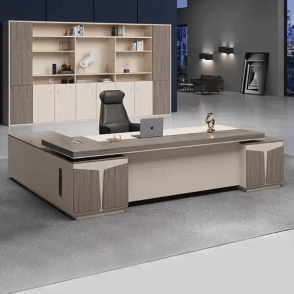L Shape Luxury Executive Desk Meige furniture