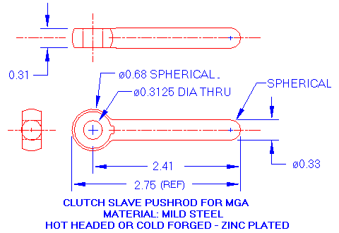 slave cylinder push rod length? : MGA Forum : The MG Experience