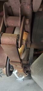 Replacing leaf spring shackle bushings