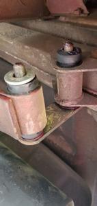 Replacing leaf spring shackle bushings