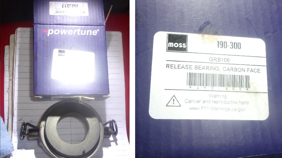 CLUTCH RELEASE BEARING, MGB Aftermarket Soft Carbon