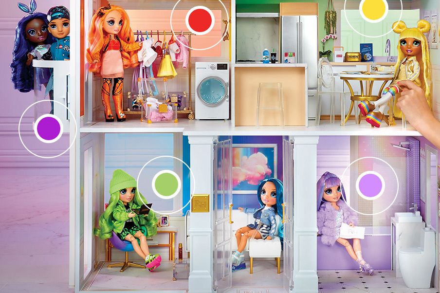 Rainbow High House Playset Interactive Experience