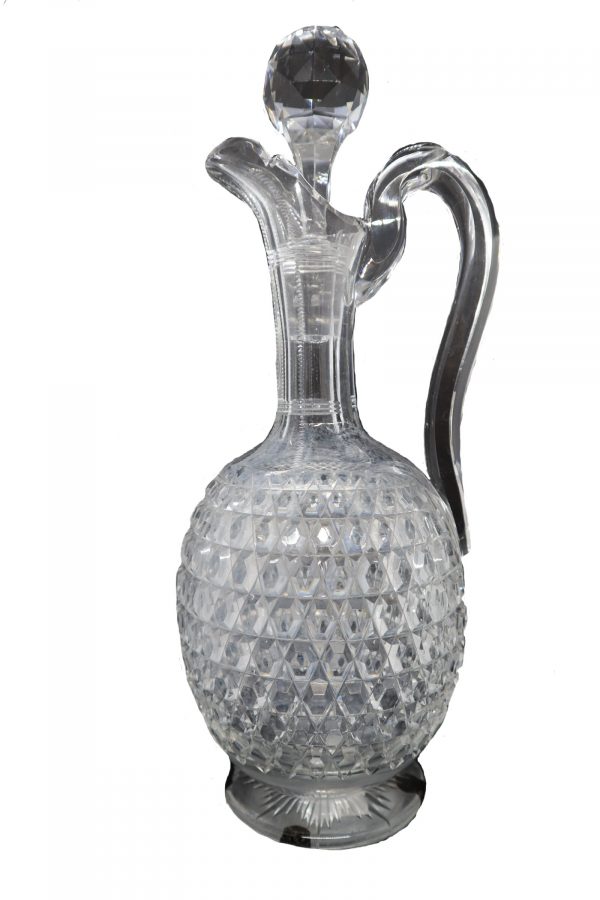 Cut Crystal Wine Decanter with Handle Montgomery Antiques & Interiors