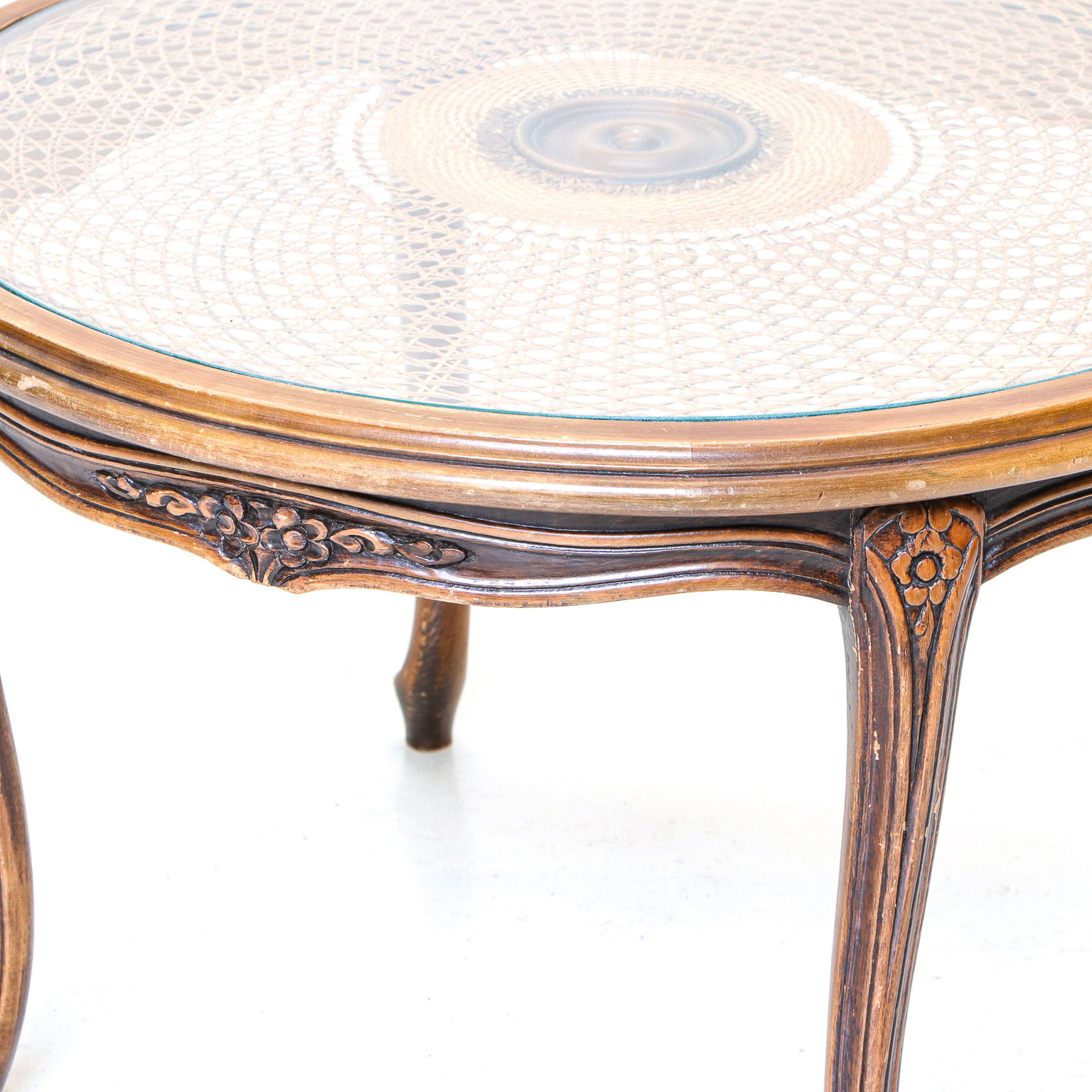 Vintage Circular Alder Wood Coffee Table Montgomery Antiques & Interiors