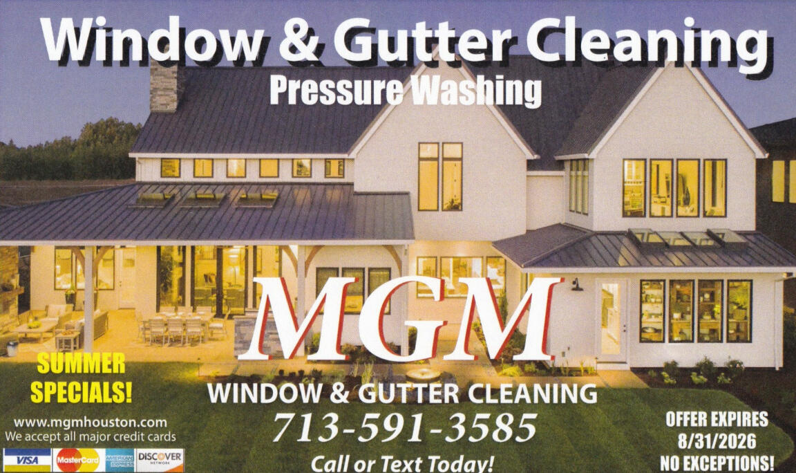 MGM Window & Gutter Cleaning & Pressure Washing in Houston, TX
