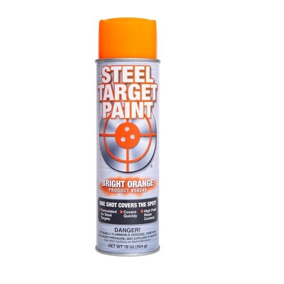 Orange Steel Target Paint MGM Targets