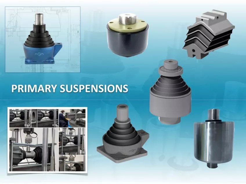 Primary Suspension System Metal Backed Rubber MGN