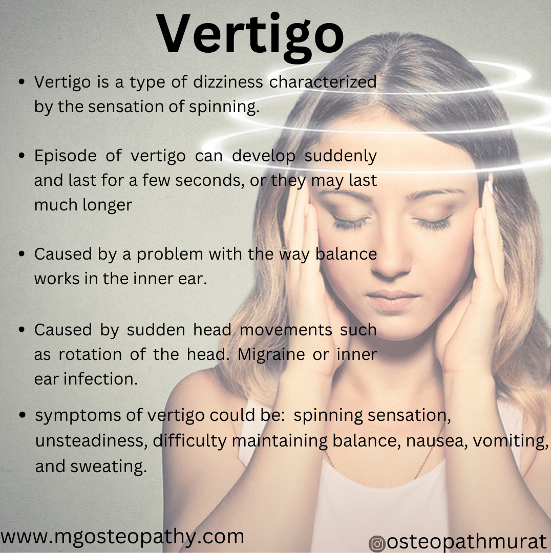 Vertigo Treatment MG Osteopathy & Sports Injury Clinic, Hackney, London