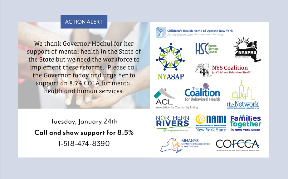 Call in Today to Governor Hochul for 8.5 Mental Health and Human