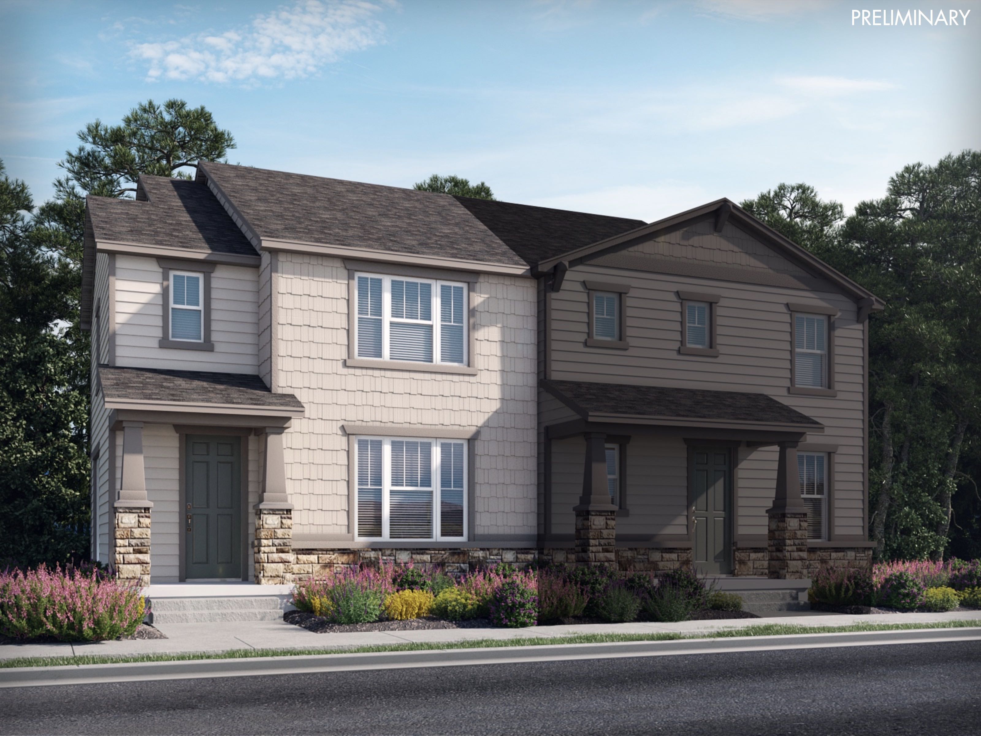 Telluride Floorplan in Prospect Village at Sterling Ranch Paired Homes