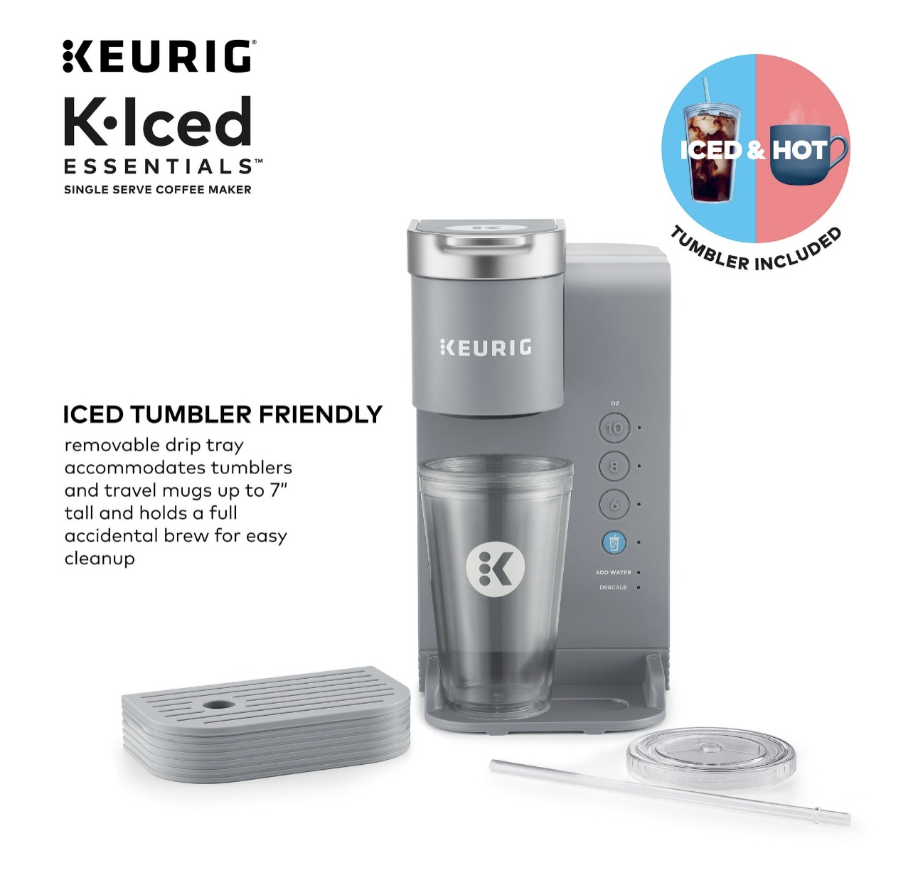 Keurig K-Iced Essentials Iced & Hot Single-Serve Coffee Maker ARTIC