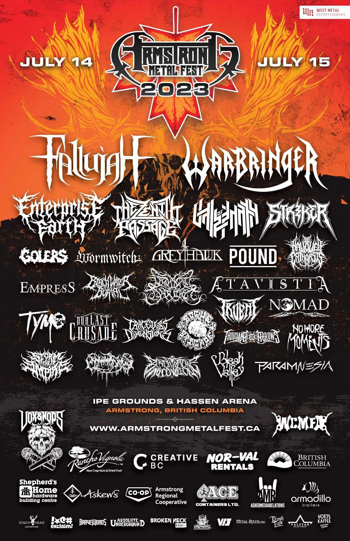 ARMSTRONG METALFEST Announces 2023 Lineup Metalheads Forever Magazine