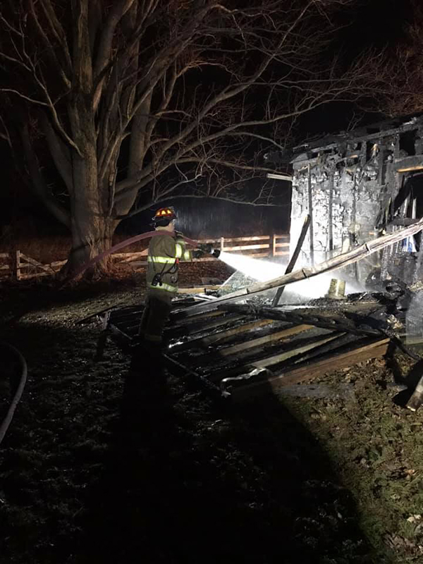 Fire damages shed, garage on Clover Street Mendon Honeoye Falls Lima