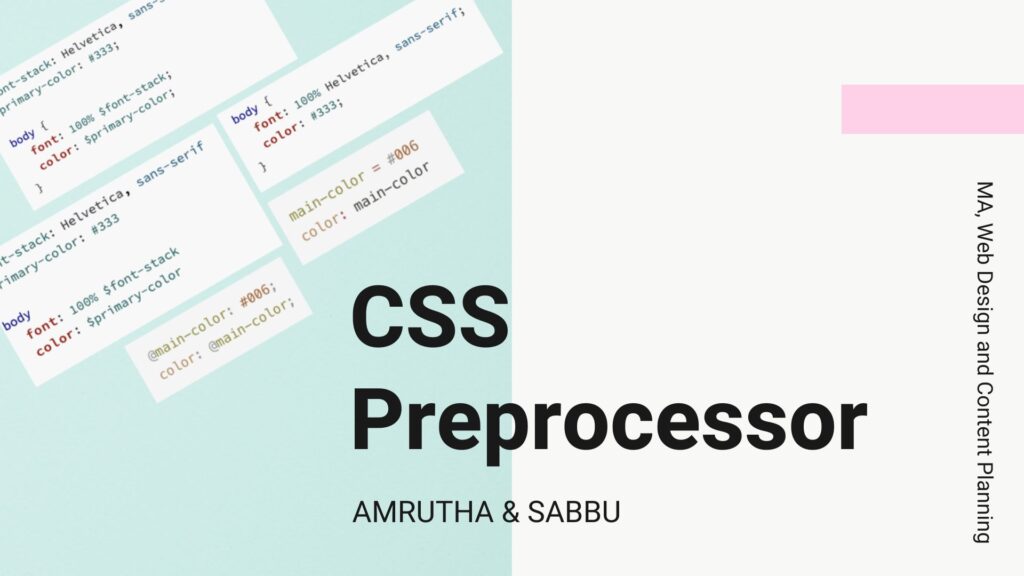 CSS preprocessors, what are they and should we use them now? Course