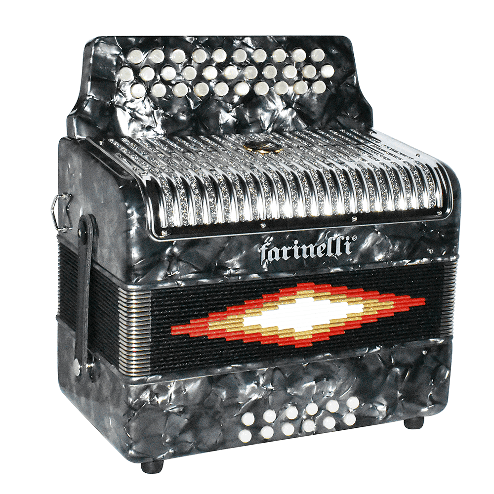 ACORDEON BOTONES FA GRIS 3012 PARRILLA METAL FARINELLI 3012FAGP
