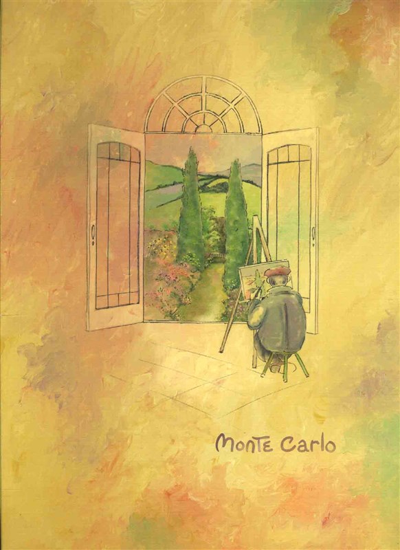 Monte Carlo Menus Desert Inn Las Vegas Nevada 2000 signed Cristophe