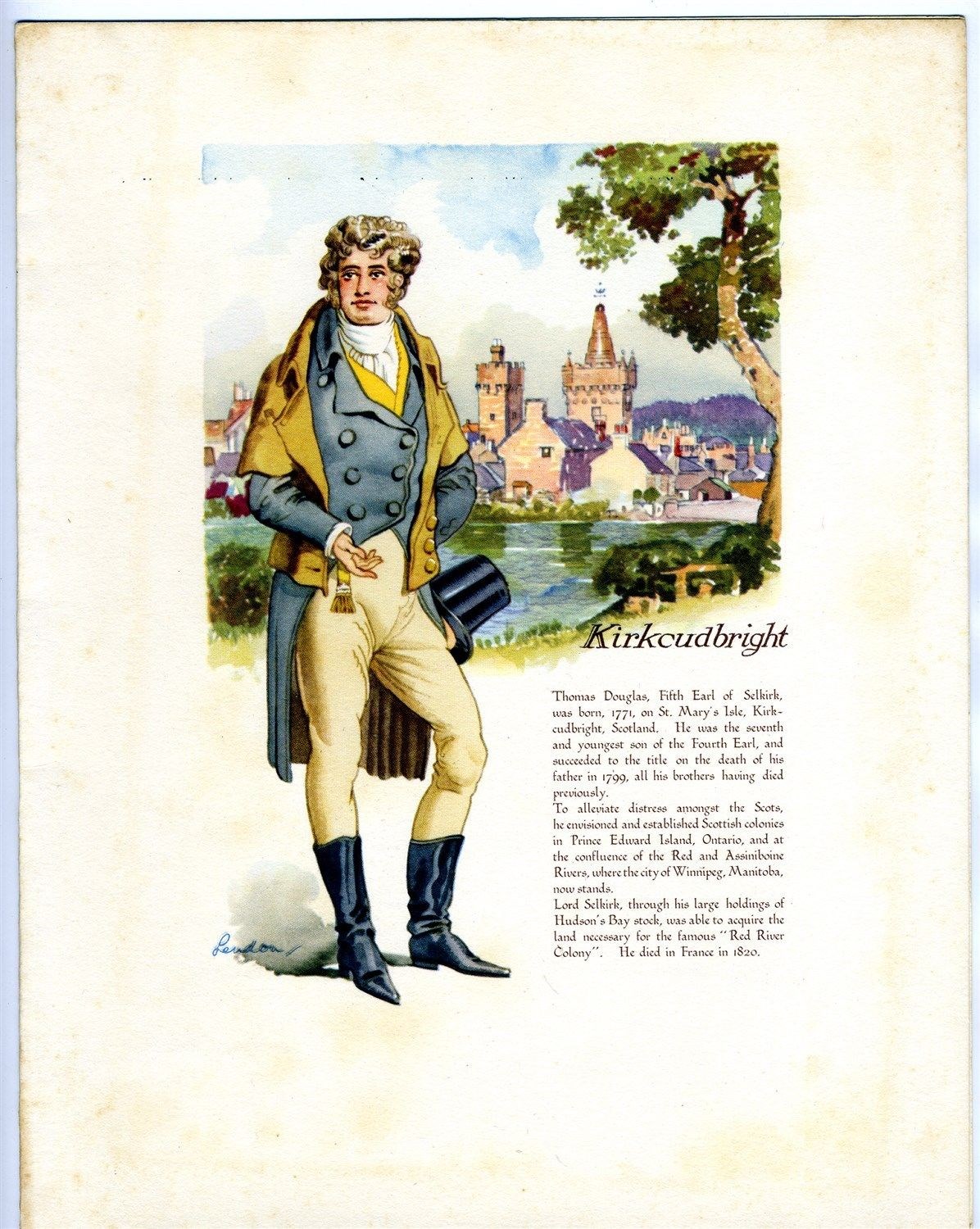 Empress of England Kirkcudbright Scotland Earl of Selkirk Canadian