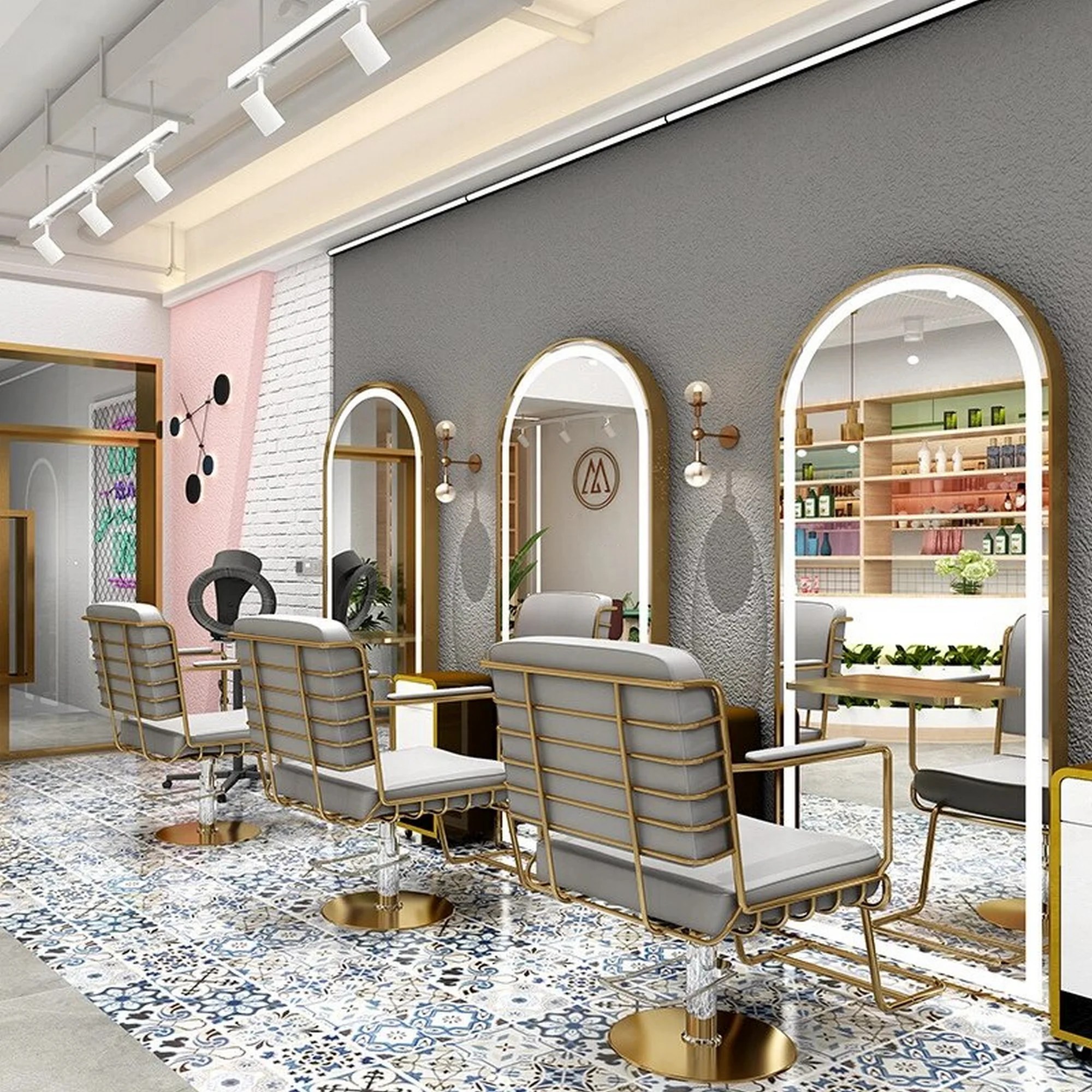 MiMirror Luxury Floor Mirror Hair Salon Mirrors With Light MiMirror