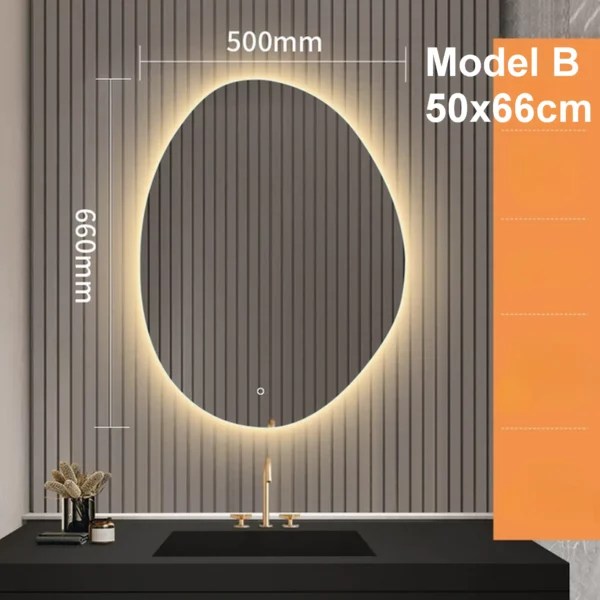 MiMirror Japandi Smart Organic Backlit Floating Mirror mimirror