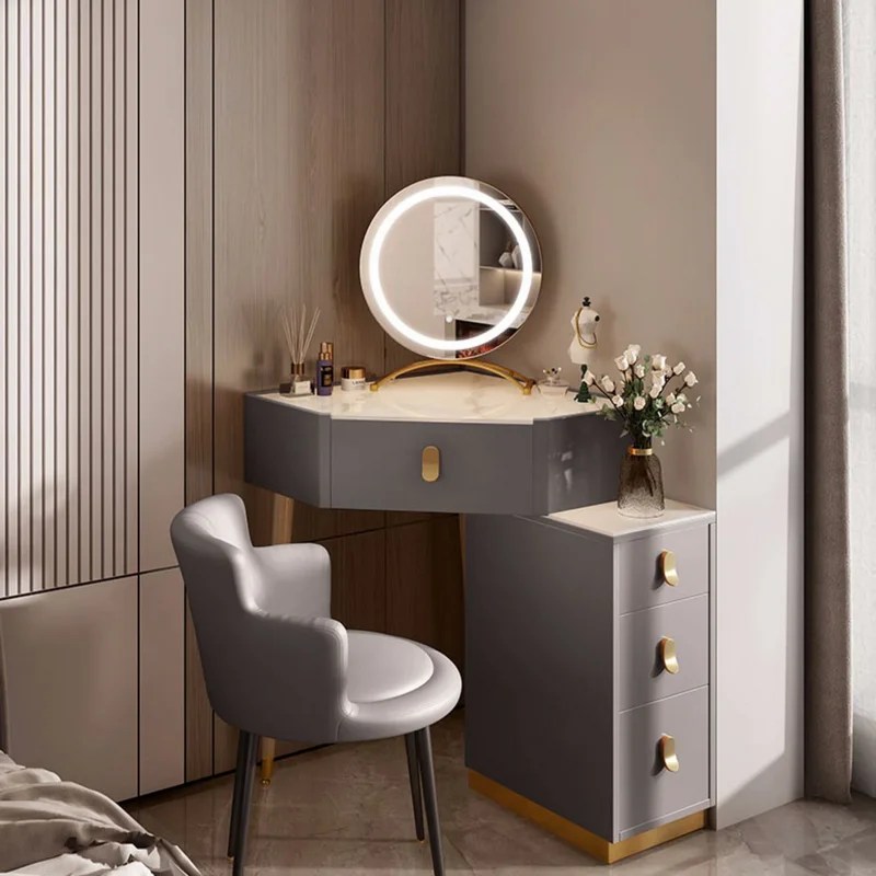 MiMirror Corner Dressing Table + Mirror & Stool Residential SET mi