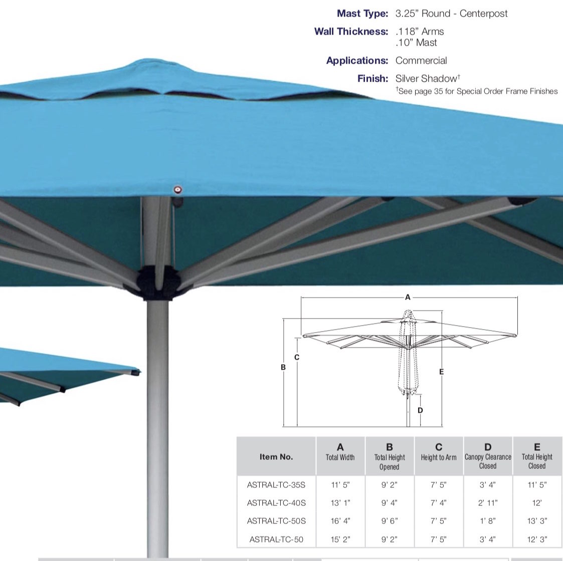 Shademaker AstralTC Miami Umbrellas